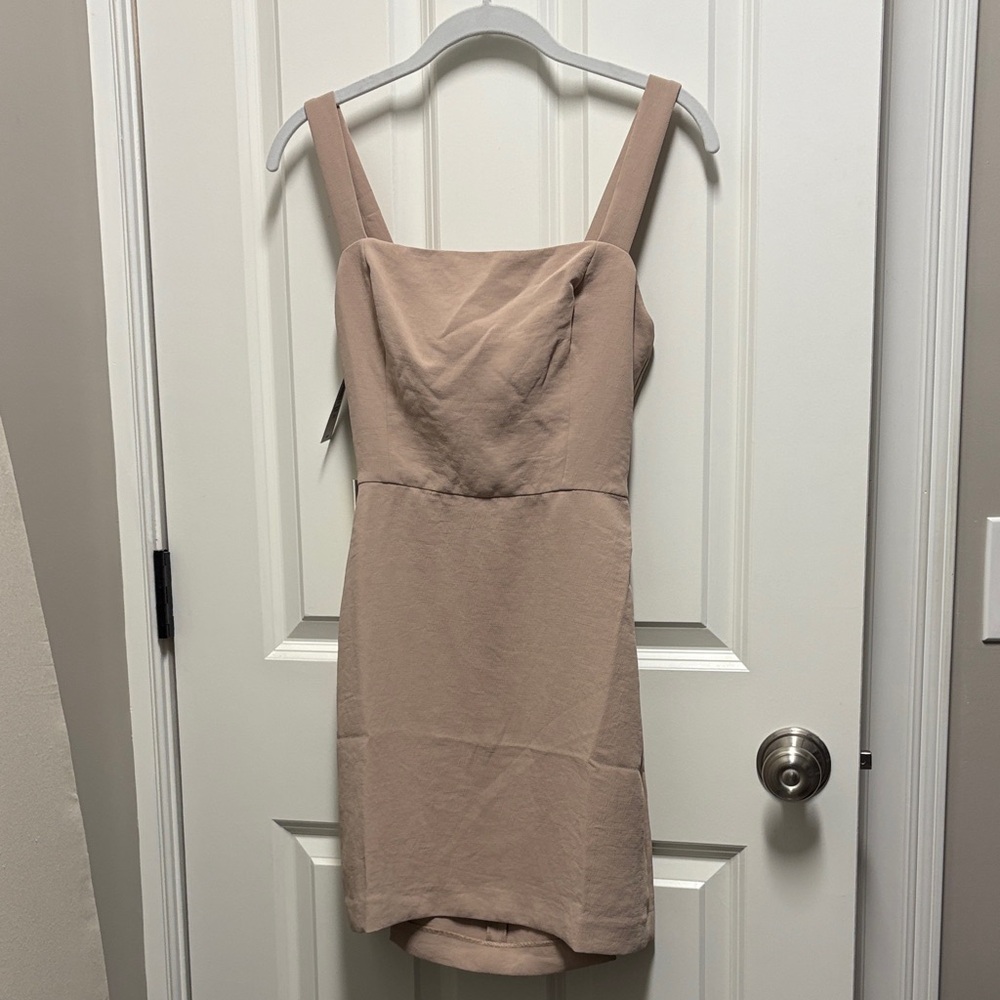 Aritzia Wilfred Beige Mini Dress